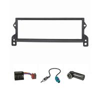 tomzz Audio 2404-029 Set di cornici radio compatibili con BMW Mini One One D Cooper Cooper S (R50 R52 R53) 2001-2006 Adattatore Quadlock Fakra