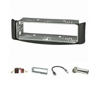 tomzz Audio 2451-022 Set di copertura radio compatibile con Smart fortwo (450) My.1998-2007 grigio scuro con slot in metallo Adattatore radio ISO Raku2 Adattatore antenna ISO