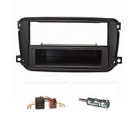 tomzz Audio 2451-035 Set coperchio radio compatibile con Smart fortwo (451) facelift dal 10/2010 nero con adattatore radio ISO adattatore antenna ISO DIN