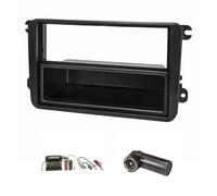 tomzz Audio 2457-006 Set copertura radio compatibile con VW Golf 5 V 6 VI Touran Passat 3C Caddy EOS Skoda Octavia con adattatore quadlock ISO Fakra adattatore antenna fantasma alimentazione DIN ISO