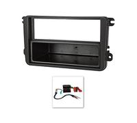 tomzz Audio 2457-010 Set di copertura radio compatibile con VW Golf 5 V 6 VI Touran Passat 3C Caddy EOS Skoda Octavia con adattatore quadlock ISO Fakra adattatore antenna phantom DIN