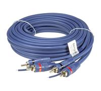 tomzz Audio 5500-001 Cavo RCA cinch professionale 5 m, schermato a 2 pieghe, blu, con cavo remoto