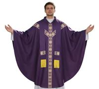 Tonache per Pastori Uomini | Con Nastro Abbigliamento Chiesa Cattolica - Veste Pastorale A Collo Rotondo Paramenti - Per Uomini Per Preghiera Chiesa Matrimonio Feste Di Vacanza Maschere Stage Cosplay