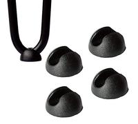 TONAUP Patin Piedino Pin 4pcs Nero Protezione Gamba da Tavolo 3x1,5cm Protezioni in Silicone per Piedi Mobili a Forma di Forcine per Capelli