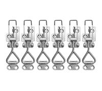 TONAUP Set di 6 chiusure di bloccaggio in acciaio inox, M5, piccole leve, chiusura a leva, chiusura di sicurezza regolabile, per armadietti, porte e cassette