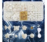 TONAUP Set di perline bianche, 760 pezzi, braccialetti fai da te, perline bianche, set di braccialetti fai da te per ragazze, braccialetti per fai da te