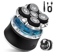 Toncoke Rasoio elettrico magnetico per uomini calvi 5D, ricaricabile, con display a LED per rasatura a secco e bagnato, senza fili, USB C di ricarica di tipo C, regalo per figlio, fidanzato,