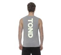 Tond Gray Cotton Men Tank Top - M