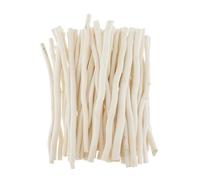 Tondini di legno, Bastoncini di legno, confezione da 200, bianchi, 20 cm x 5-10 mm, for fai te, artigianato e decorazioni for la casa