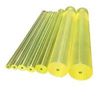 Tondo in polietilene ad alta densità, Barra cava in poliuretano, lunghezza 500 mm, diametro esterno 16-100 mm, diametro interno 6/8/10 mm, giallo for assorbimento degli urti(45 * 8MM)