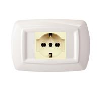 TONDO PLACCA MAGIC PLAST 1P SCHUKO BIANCO