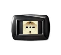 TONDO PLACCA MAGIC PLAST 1P SCHUKO NERO