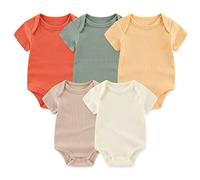 TONE Body a maniche corte per neonati maschi e femmine 0-3m/3-6m/6-9m/9-12m cotone, 0-3 Monate