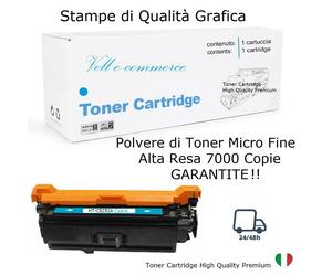 Tone CE251A 504A Cyano Compatibile con HP Colorjet CP 3525 CM 3530 7K