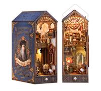 Tonecheer Kit fai da te Book Nook con Protezione Antipolvere e luce LED, Leonardo da Vinci Puzzle in Legno 3D, Parti Mobili e Rotanti, Fermalibri Creativi per Biblioteca, Idee Regalo per Adulti