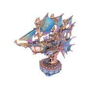 Tonecheer Puzzle in legno 3D con per adulti fai da te con dirigibile musicale e componenti mobili e struttura di trasmissione come idea regalo perfetta(Galassia Magica)