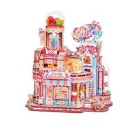 Tonecheer Puzzle in legno 3D, kit di modellini fai da te in legno con musica, componenti mobili e struttura di trasmissione, regalo creativo per compleanno e Natale (Laboratorio di Caramelle)