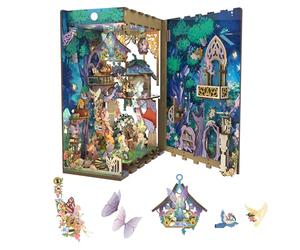 Tonecheer x BRITISH LIBRARY Kit fai-da-te, Sogno di una Notte di Mezza Estate, Puzzle in Legno 3D di Shakespeare per Adulti, Miniatura per Libreria con luci LED, Regali Unici
