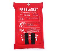 Toneeko Coperte antincendio in vetroresina per sopravvivenza di emergenza, protezione ignifuga e isolamento termico, progettata per cucina, camino, griglia, auto, campeggio(2x2m)