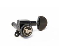 Tonepros GKL60K-B Sintonizzatore di bloccaggio con 18:1 Gear Ratio e pulsante di stile "Small Kidney" - Guitar Machine Heads, 6 in linea - Nero