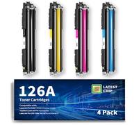 Toner 126A Compatibile con HP 126A CE310A CE311A CE312A CE313A M175A M176N | per HP Laserjet Pro 100 Color MFP M175A M176N M177fw CP1020 CP1025nw CP1025 M175 M175nw M275nw M176 m176fn (4-Pack)