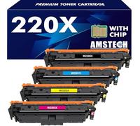 Toner 220X 220A: Compatibile per HP 220X Toner Color Laserjet Pro MFP 4302dw 4302fdw 4202dw 4202dn 4302fdn Nero Ciano Giallo Magenta, W2200X W2201X W2202X W2203X Con Chip 4PK