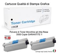 Toner 44469803 Nero 2 Pz Compatibile con OKI C310 C330 C331 MC351 MC352