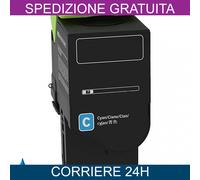 Toner 78C2XC0 Ciano per Lexmark Compatibile alta capacità