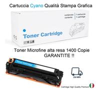 Toner CB541A 125A Cyano Compatibile con HP Colorjet CP1215 CP1515 CM1312 CP1518