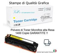 Toner CB542A 125A Yellow Compatibile con HP Colorjet CP1215 CP1515 1518 CM1312
