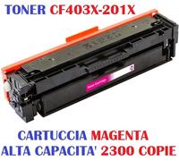 TONER CF403X 201X MAGENTA COMPATIBILE CON HP LASERJET PRO PRO M250 PRO M252