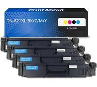 Toner compatibile Brother TN-821XL BK/C/M/Y - 4 colori Alta capacità Multipack