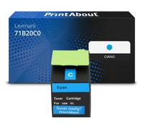 Toner compatibile Lexmark 71B20C0 - Ciano