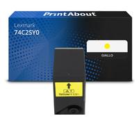 Toner compatibile Lexmark 74C2SY0 - Giallo Alta capacità