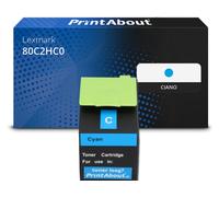 Toner compatibile Lexmark 80C2HC0 (802HC) - Ciano Alta capacità