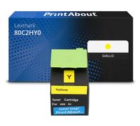 Toner compatibile Lexmark 80C2HY0 (802HY) - Giallo Alta capacità