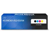 Toner compatibile OKI 45396301/02/03/04 - 4 colori Multipack