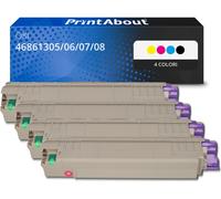 Toner compatibile OKI 46861305/06/07/08 - 4 colori Multipack