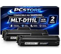 Toner Compatibile Samsung MLT-D111L / D111L Nero Alta Capacità 2000 Pagine (KIT 2 PEZZI)