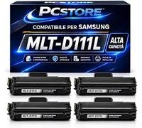 Toner Compatibile Samsung MLT-D111L / D111L Nero Alta Capacità 2000 Pagine (KIT 4 PEZZI)