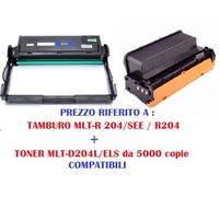 TONER + DRUM PER SAMSUNG PRO Xpress M3325 M3375 M3825 MLT-D204L + MLT-D204/SE