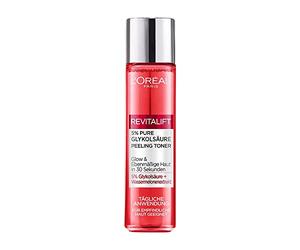 Toner esfoliante per donne L'Oréal Paris: rimuove le cellule morte della pelle e migliora la consistenza della pelle, riduce le macchie di pigmento con acido glicolico puro al 5%, estratto di anguria