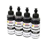 TONER EXPERTE® 4 x 100 ml (4 NERO) Universale Ricarica Inchiostro sostituire per CANON HP BROTHER LEXMARK DELL RICOH compatibili per Cartucce e sistema CISS | Alta Qualità