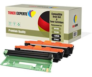 TONER EXPERTE Kit 3 DR1050 Tamburo & TN1050 2 Toner compatibili per Brother DCP-1510 DCP-1512 DCP-1610W DCP-1612W HL-1110 HL-1112 HL-1210W HL-1212W MFC-1810 MFC-1910W