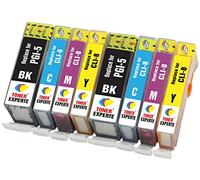 TONER EXPERTE PGI-5 CLI-8 8 XL Cartucce d'inchiostro compatibili con Canon Pixma iP3300 iP3500 iX4000 iX5000 MX700 MP510 MP520 PGI-5BK CLI-8C CLI-8M CLI-8Y | Alta Capacità