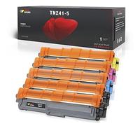 TONER EXPERTE TN241 TN245 Cartucce di Toner Sostituzione per Brother TN-241 TN-245 Compatibile con DCP-9020CDW HL-3140CW MFC-9140CDN MFC-9330CDW MFC-9340CDW (5 Pack Nero Ciano Magenta Giallo)