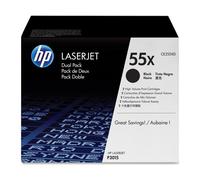 Toner HP 55X (CE255XD) - 2x nero ad alta capacità Multipack