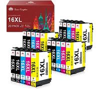Toner Kingdom 16XL Cartucce d'inchiostro Sostituzione per Epson 16XL per Eposn Workforce WF-2510 WF-2630 WF2510 WF2630 WF-2760 WF-2530 WF-2750 WF-2660 WF-2520 WF-2650 WF-2540 (confezione da 20)
