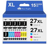 Toner Kingdom 27XL - Cartuccia d'inchiostro compatibile con Epson 27XL per Epson Workforce WF-3620DWF WF-3640DTWF WF-7110DTW WF-7210DTW WF-7610DW WF-7620DTWF WF-7710DWF WF-7720DTWF WF-7715DWF