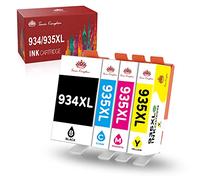 Toner Kingdom 934XL 935XL Cartucce d'inchiostro Sostituzione Compatibili per HP 934XL 935XL per HP Officejet Pro 6230 6830 6820 6812 6815 6835 6815 (1 Nero, 1 Ciano, 1 Magenta, 1 Giallo)